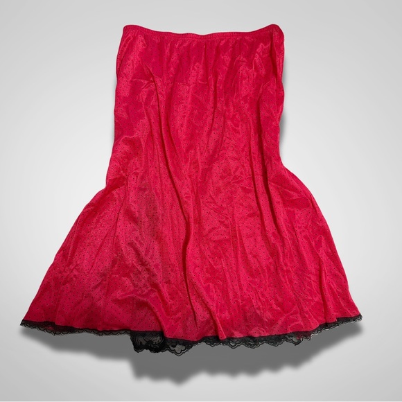 NWT Vintage 70s / 80s Vanity Fair Polka Dot Lace Slip Skirt - Picture 4 of 4